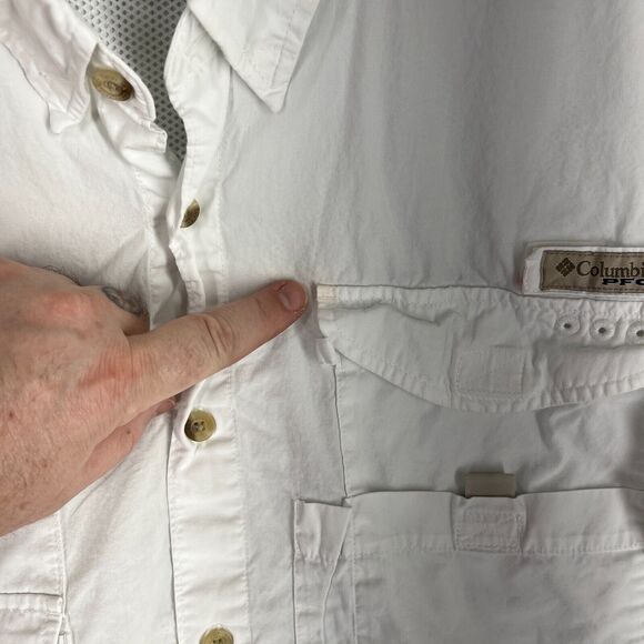 Clemson University Shirt Mens L White Columbia PFG Fishing Tiger College Alumni - Picture 3 of 10